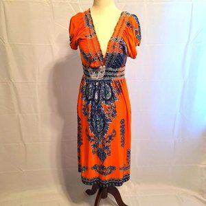 Jessica Taylor NYC blue and orange dress size medium